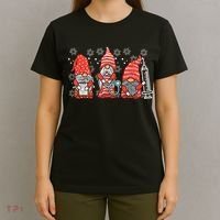 Nurse Christmas Gnomes Cute Nurses Xmas Pajamas PJs Women TShirt T-Shirt thumb 4