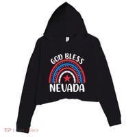 Nevada Cute Gift I Love Nevada Usa Gift Crop Fleece Hoodie thumb 0
