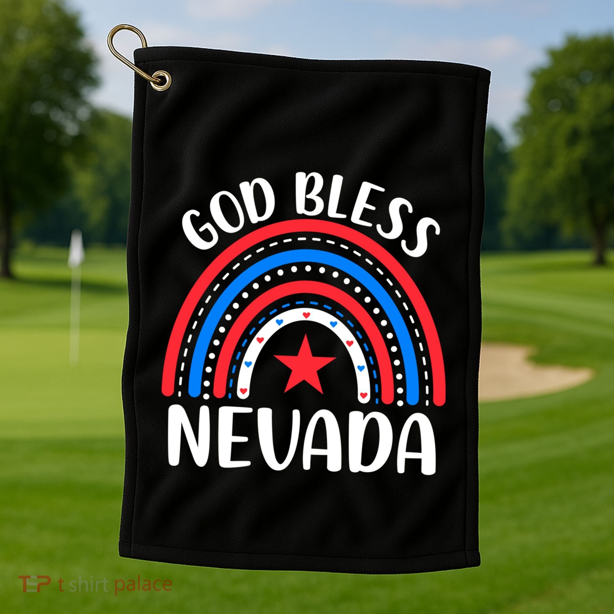 Nevada Cute Gift I Love Nevada Usa Gift Golf Towel