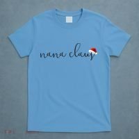 Nana Claus Grandma For Christmas Santa Hat Cool Gift T-Shirt thumb 4
