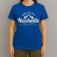 Nashville Cool Gift Cool Gift Country Music City Guitar Gift Cool Gift T-Shirt thumb 4