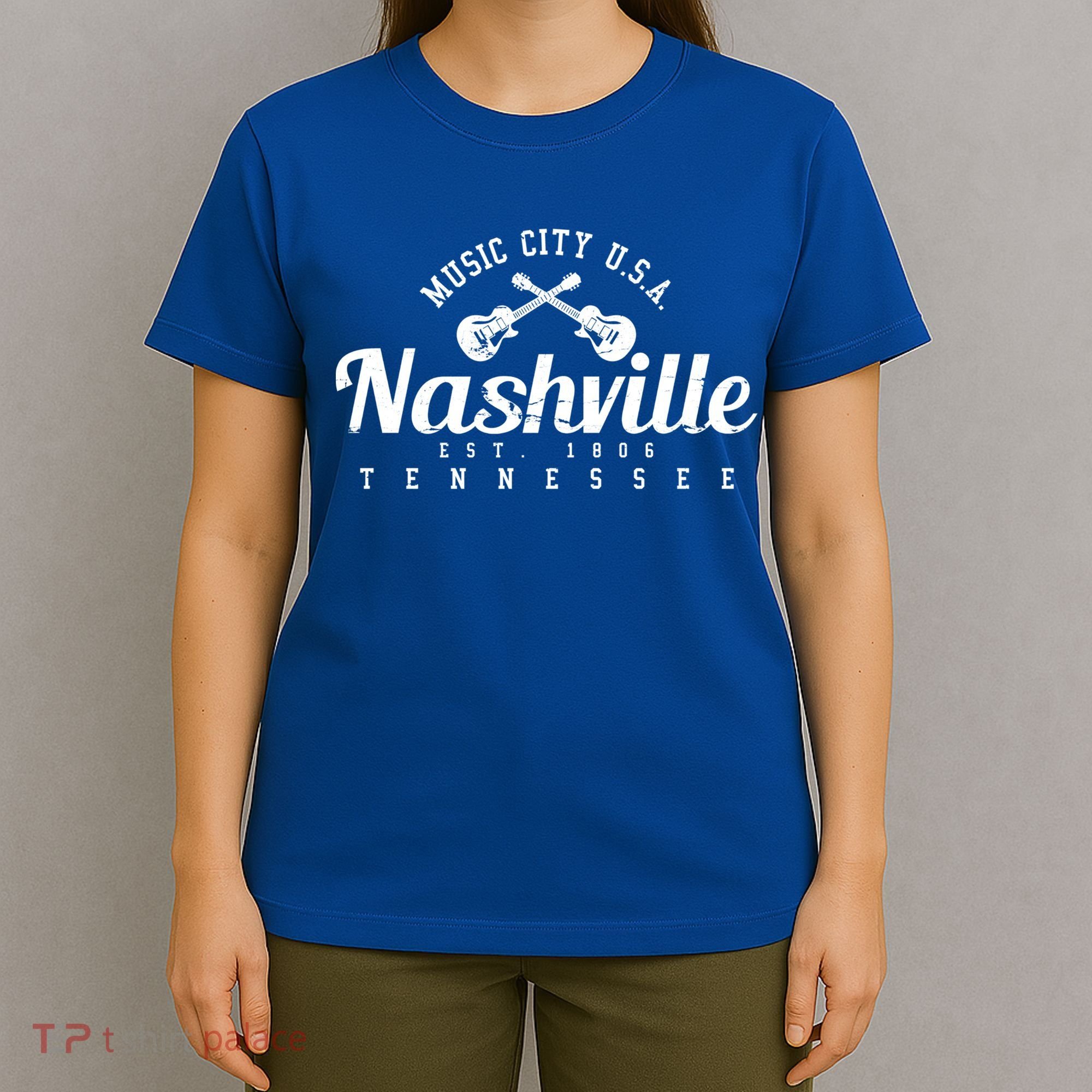 Nashville Cool Gift Cool Gift Country Music City Guitar Gift Cool Gift T-Shirt