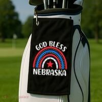 Nebraska Cool Gift I Love Nebraska Usa Gift Golf Towel thumb 2