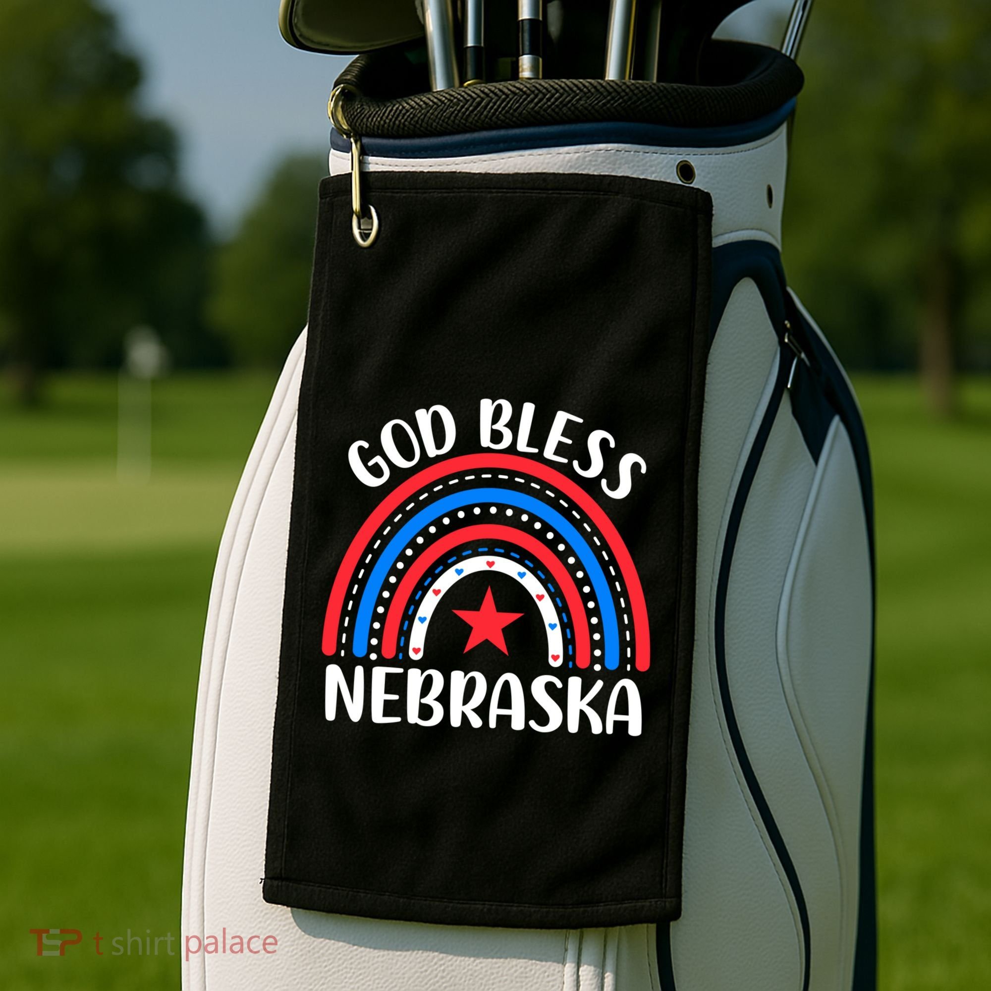 Nebraska Cool Gift I Love Nebraska Usa Gift Golf Towel