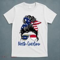 North Carolina Girl North Carolina Flag State Girlfriend T-Shirt thumb 5