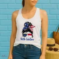 North Carolina Girl North Carolina Flag State Girlfriend Women's Tank Top thumb 2
