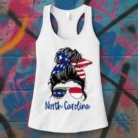 North Carolina Girl North Carolina Flag State Girlfriend Women's Tank Top thumb 3