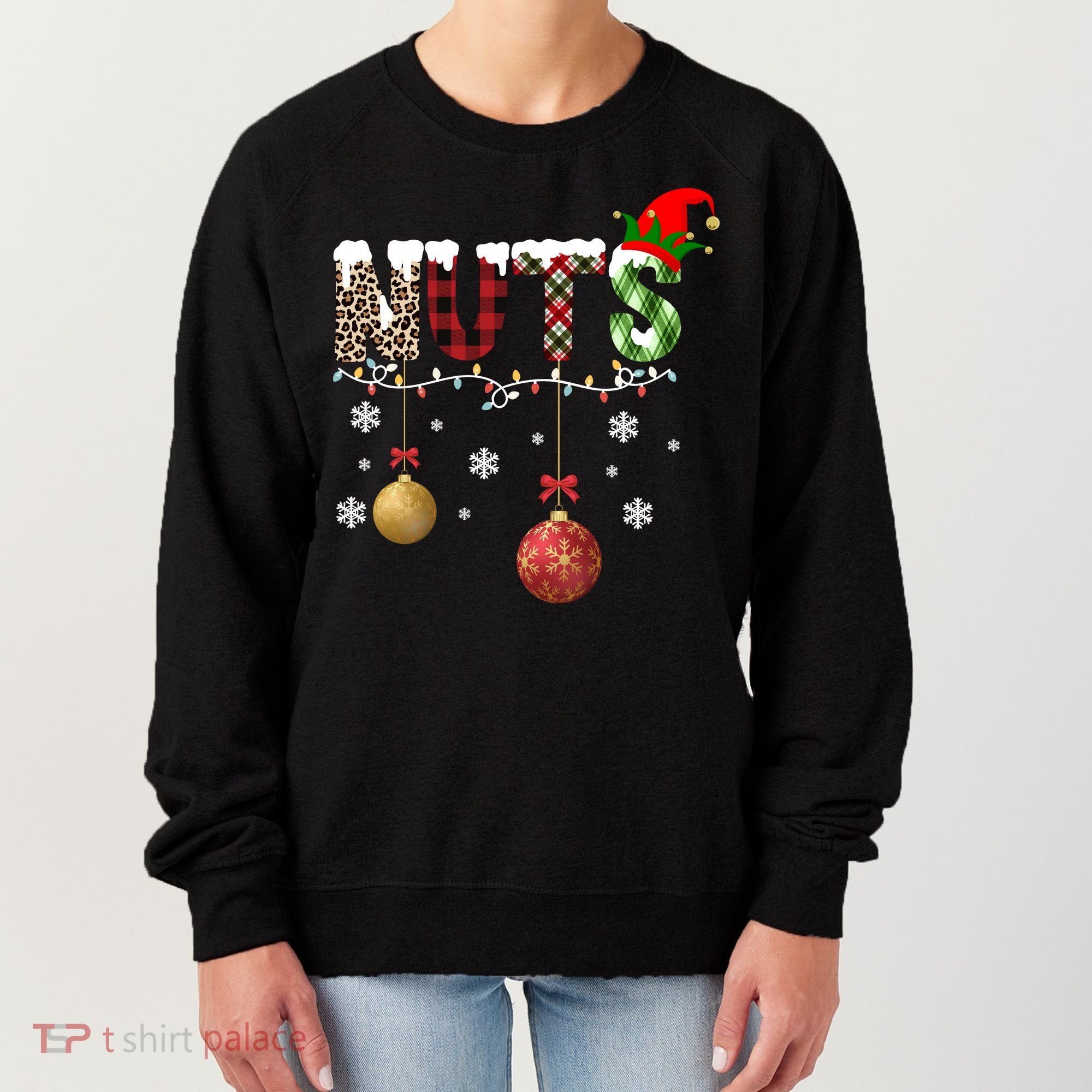 Nuts Christmas Holiday Festive Elf Women's Sweatshirt