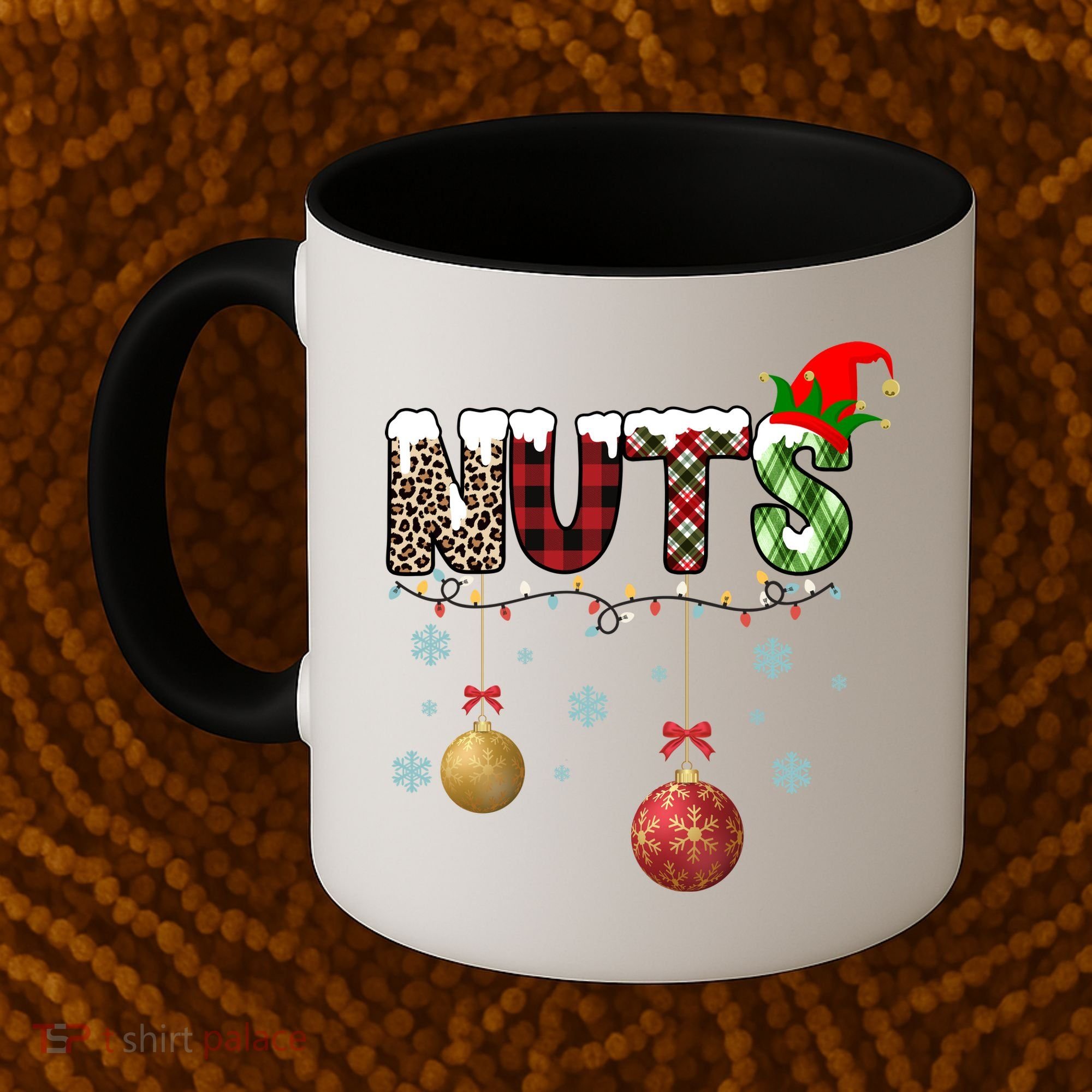 Nuts Christmas Holiday Festive Elf Coffee Mug