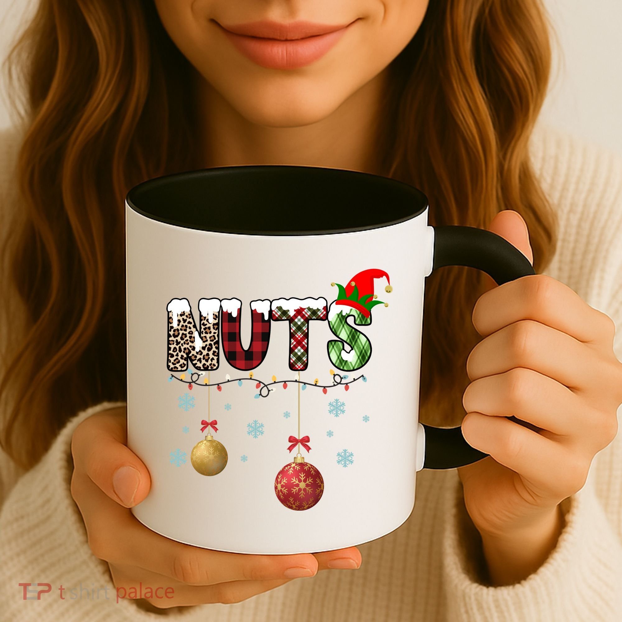 Nuts Christmas Holiday Festive Elf Coffee Mug
