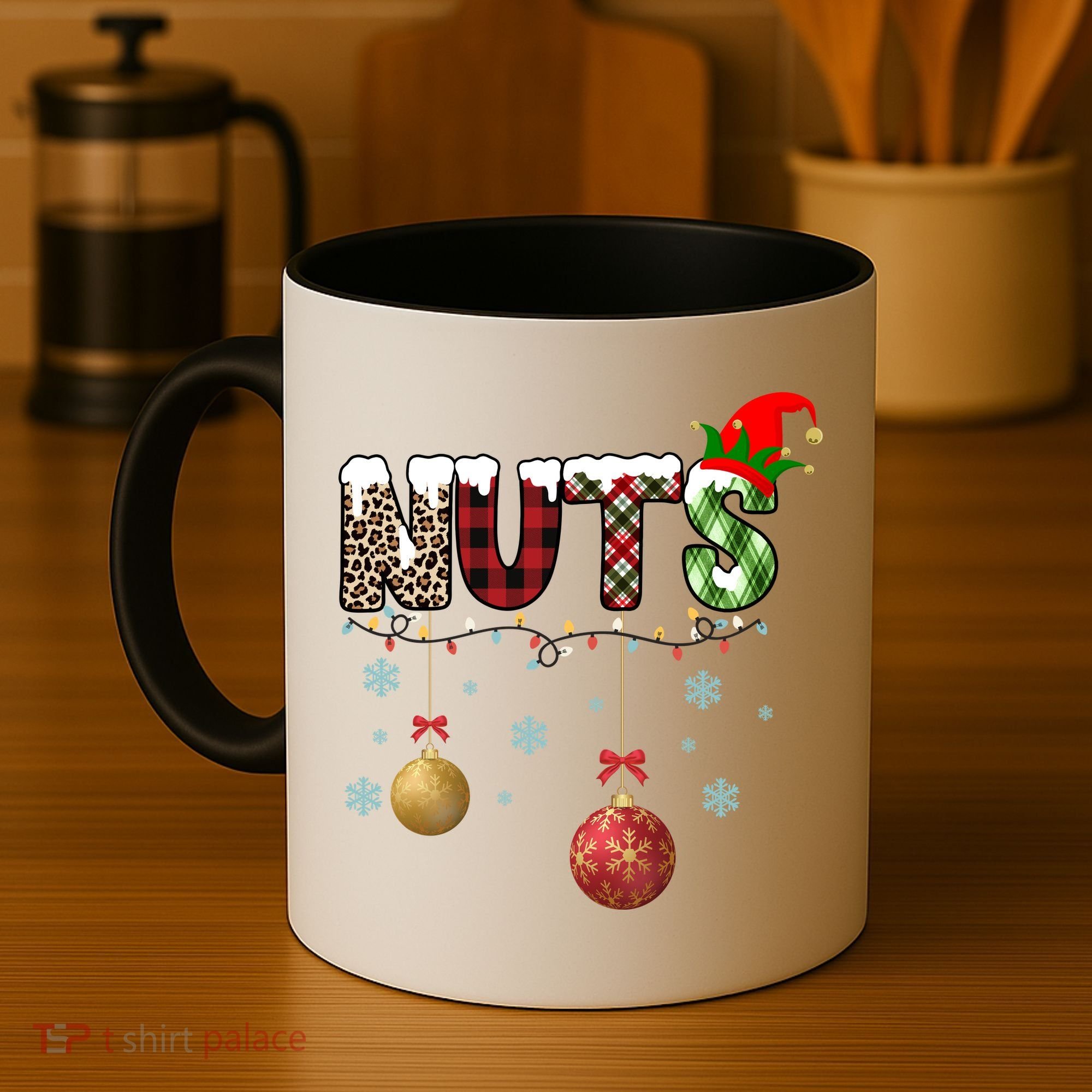 Nuts Christmas Holiday Festive Elf Coffee Mug