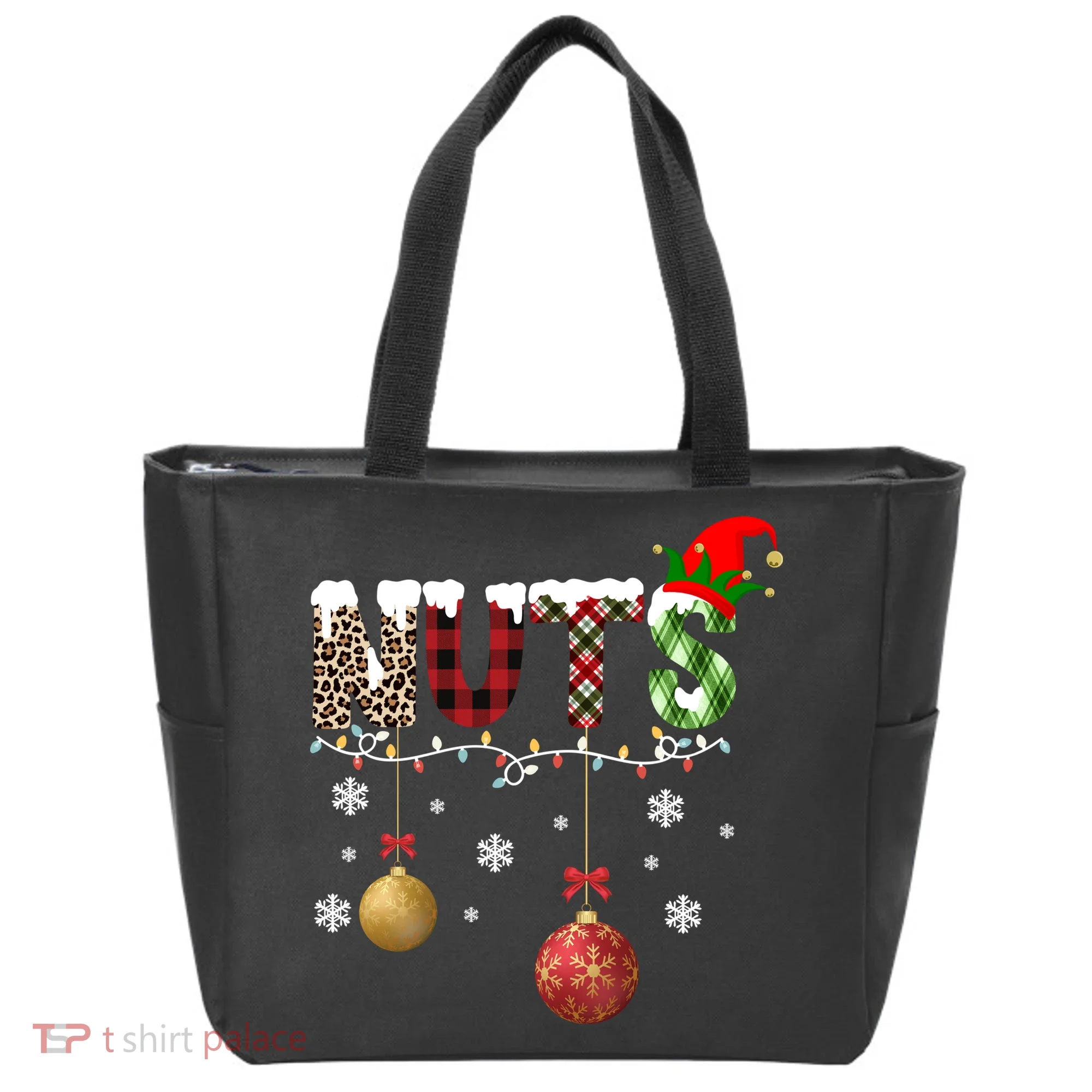 Nuts Christmas Holiday Festive Elf Tote Bag
