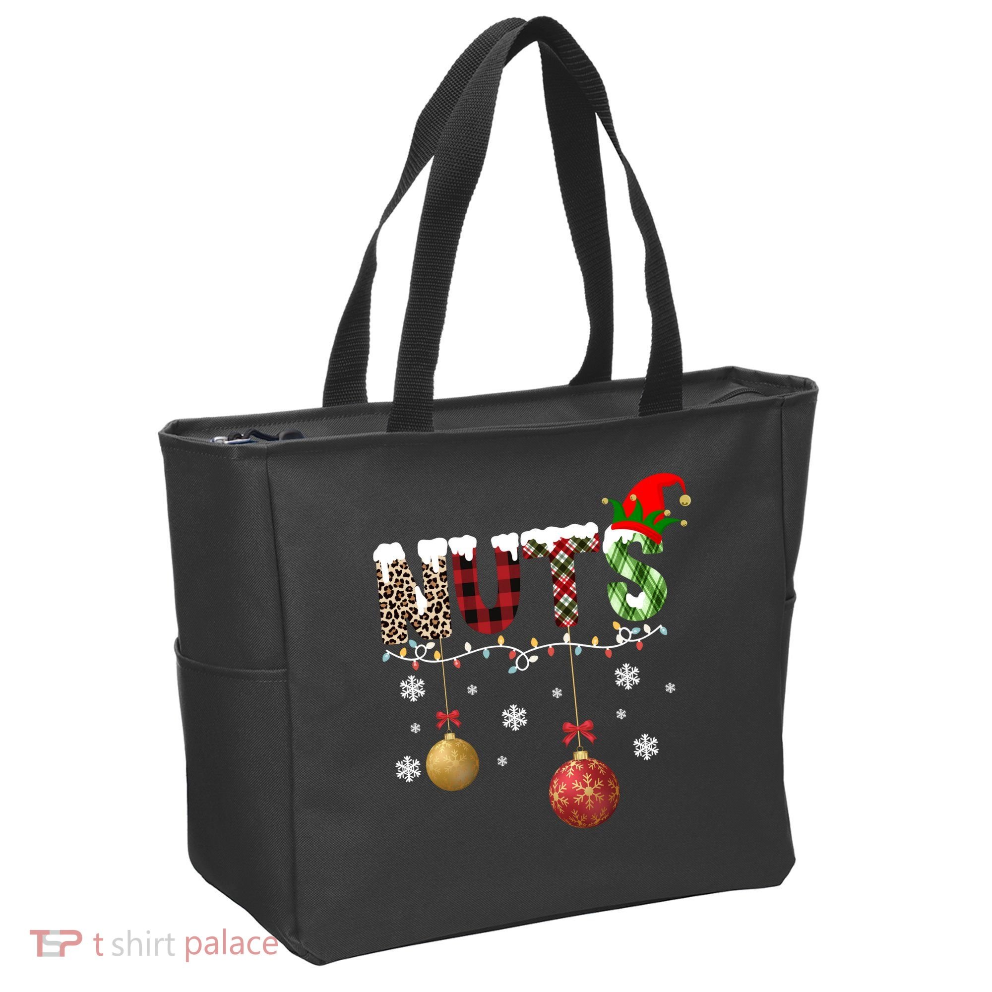 Nuts Christmas Holiday Festive Elf Tote Bag