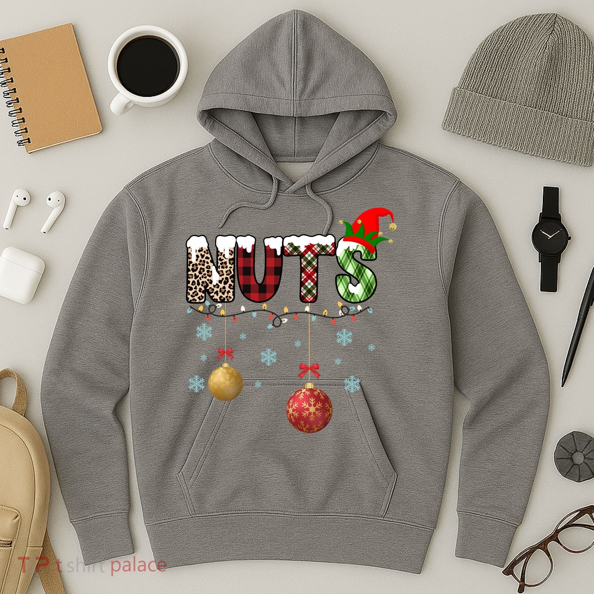 Nuts Christmas Holiday Festive Elf Hoodie