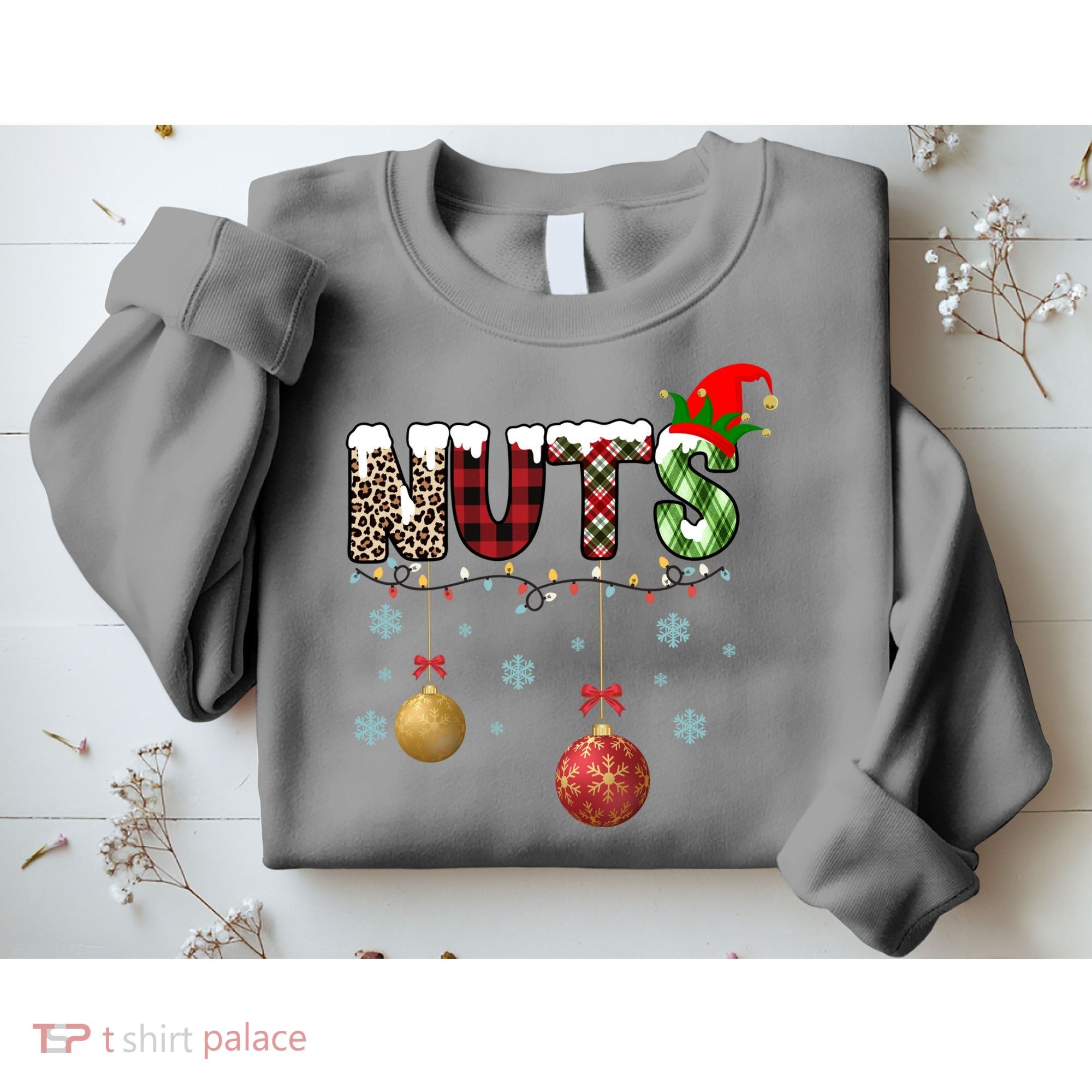 Nuts Christmas Holiday Festive Elf Sweatshirt