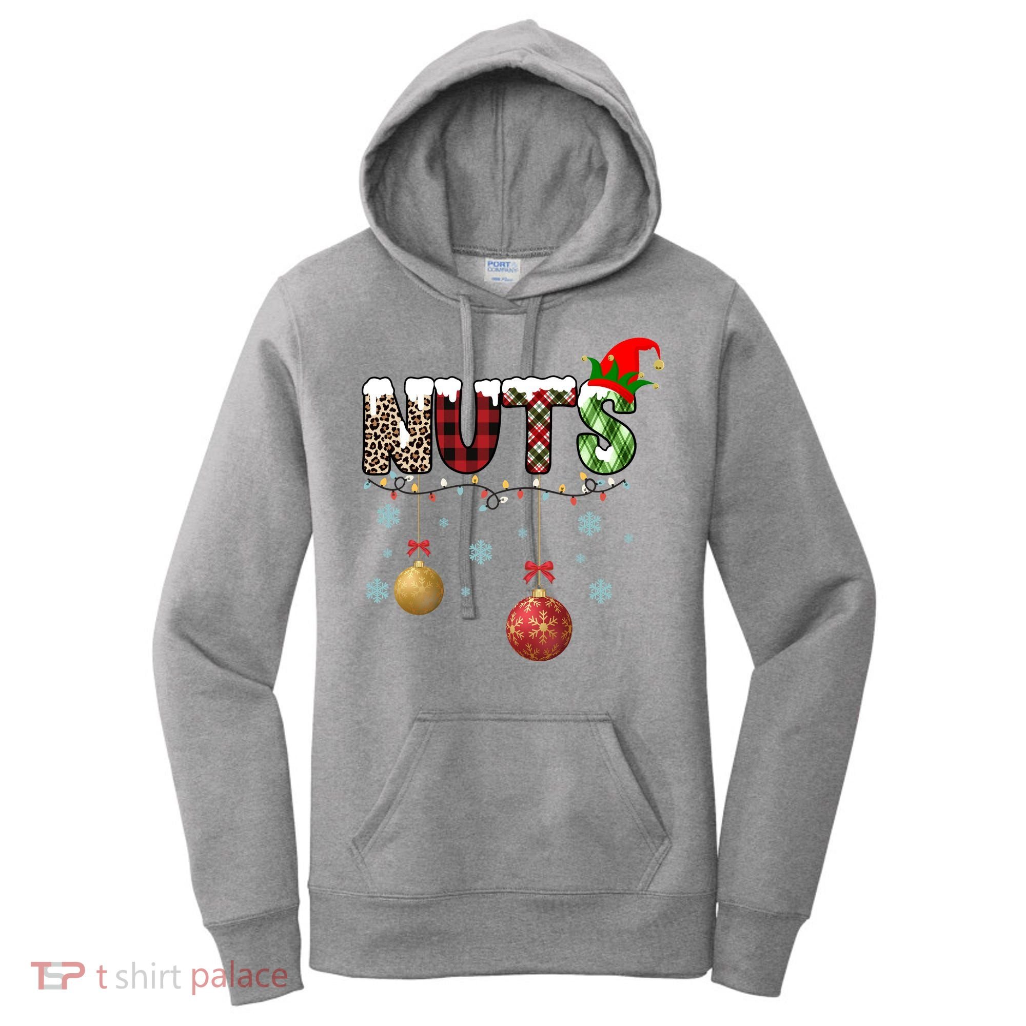 Nuts Christmas Holiday Festive Elf Women's Hoodie
