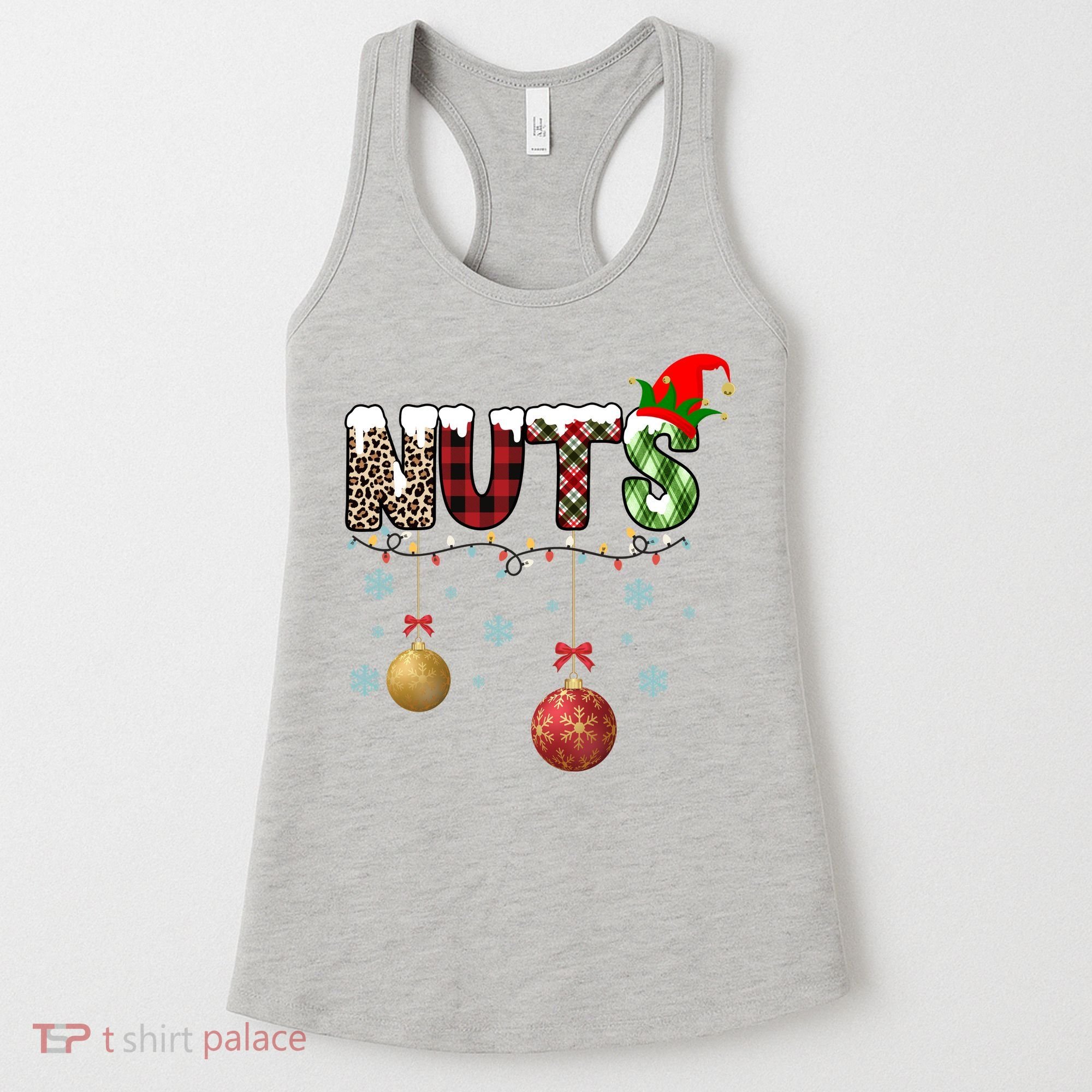 Nuts Christmas Holiday Festive Elf Women's Tank Top