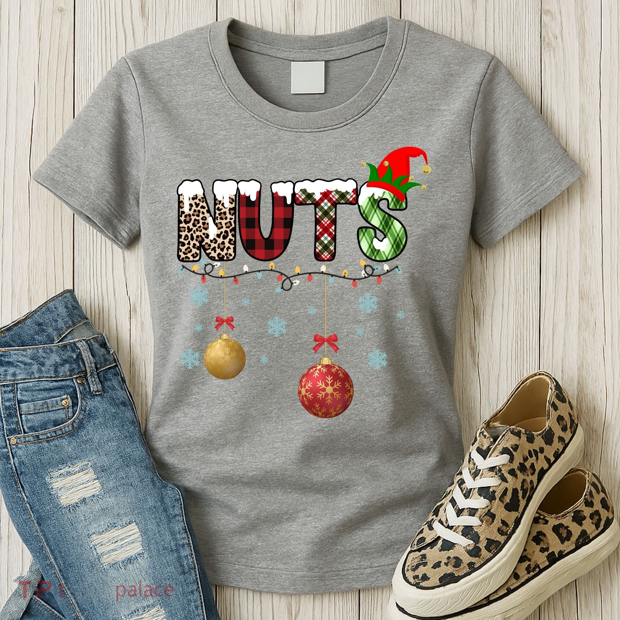 Nuts Christmas Holiday Festive Elf Women's T-Shirt