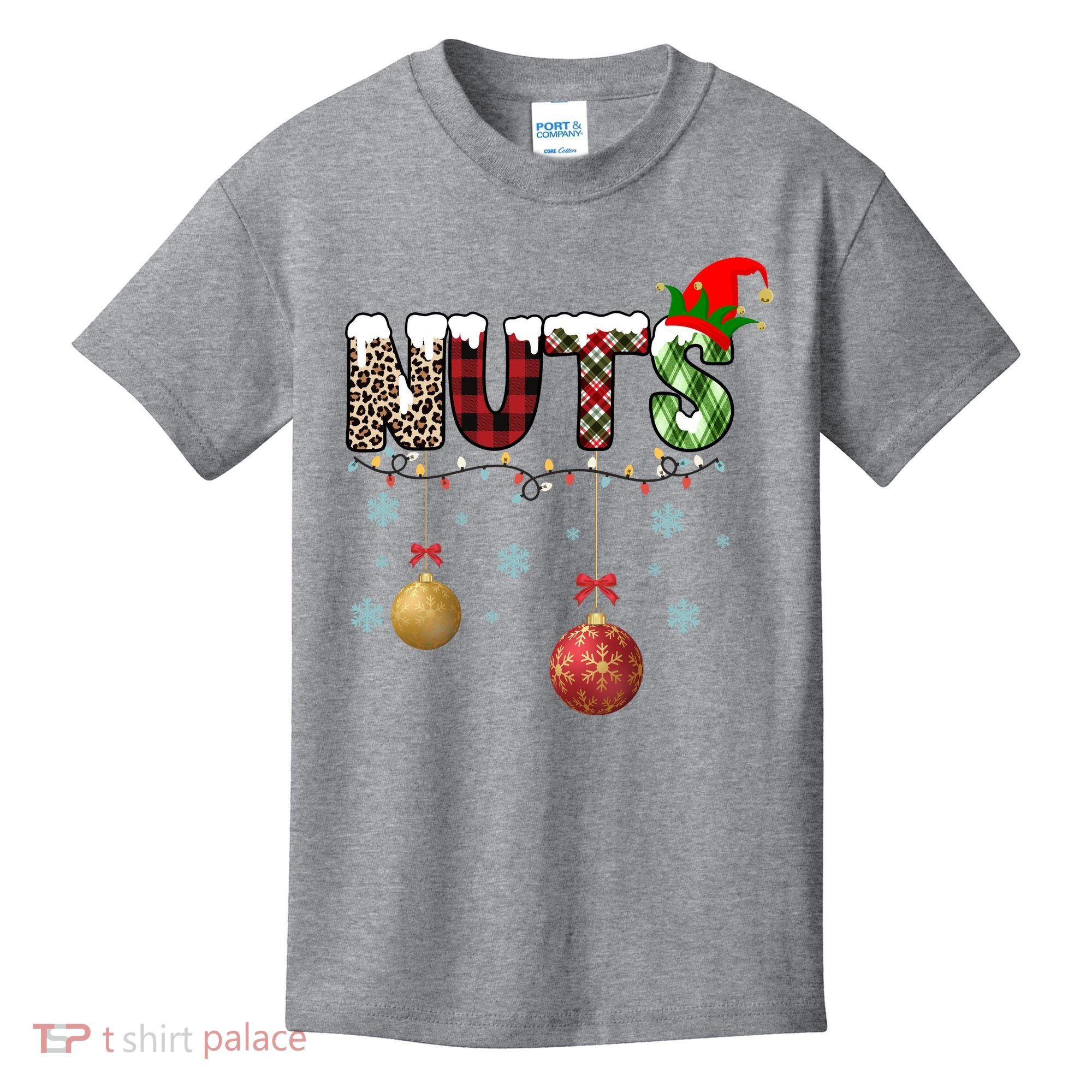 Nuts Christmas Holiday Festive Elf Kids T-Shirt