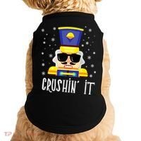 Nutcracker Crushin_ It Funny Christmas Nutcracker Xmas Doggie Tank thumb 0