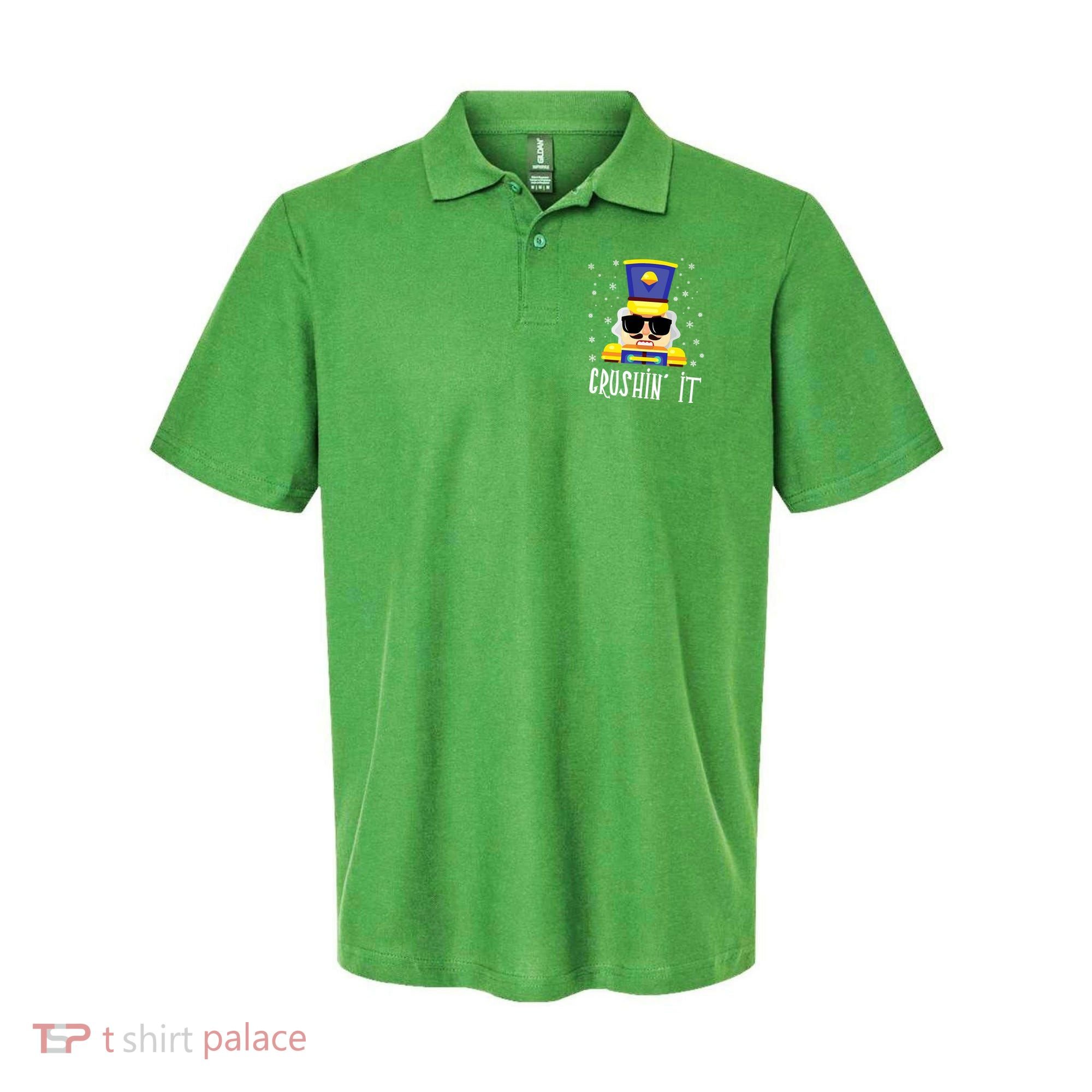 Nutcracker Crushin_ It Funny Christmas Nutcracker Xmas Polo
