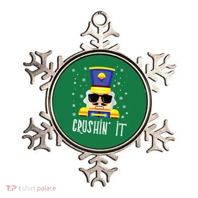 Nutcracker Crushin_ It Funny Christmas Nutcracker Xmas Ornament