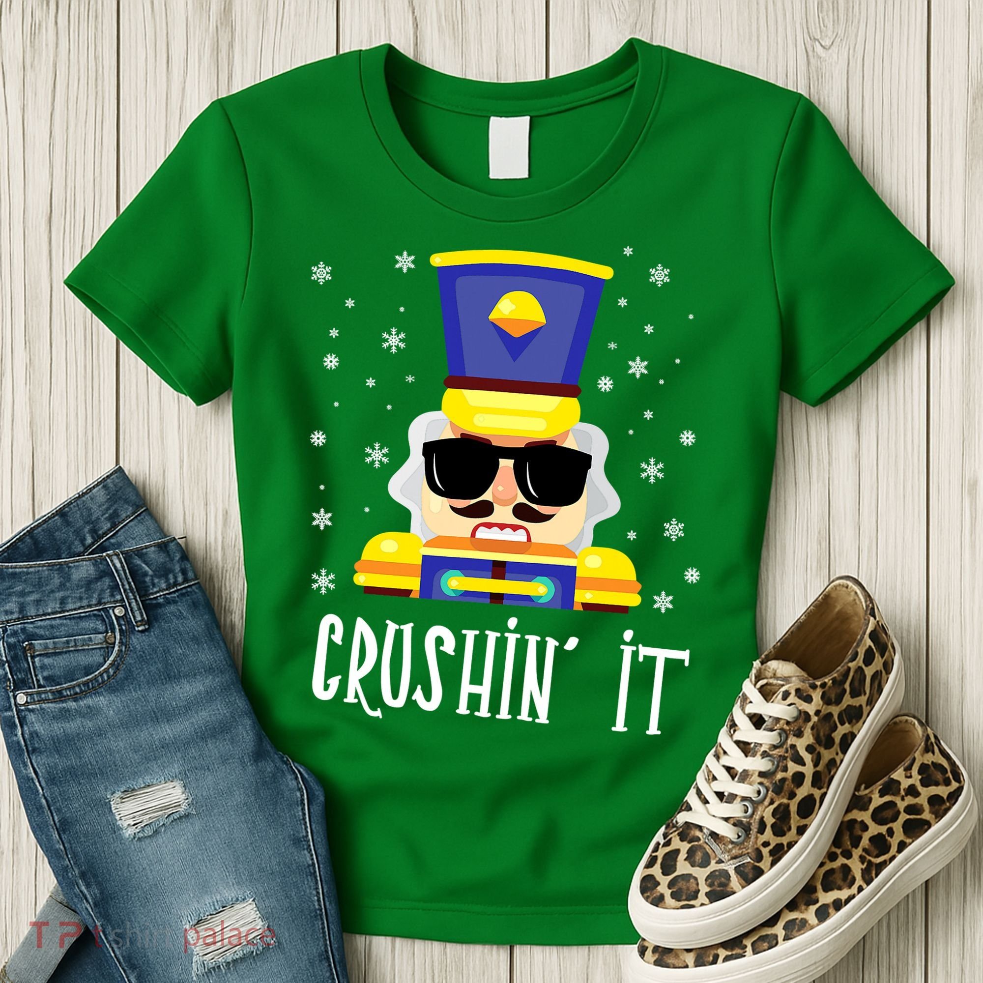 Nutcracker Crushin_ It Funny Christmas Nutcracker Xmas Women's T-Shirt