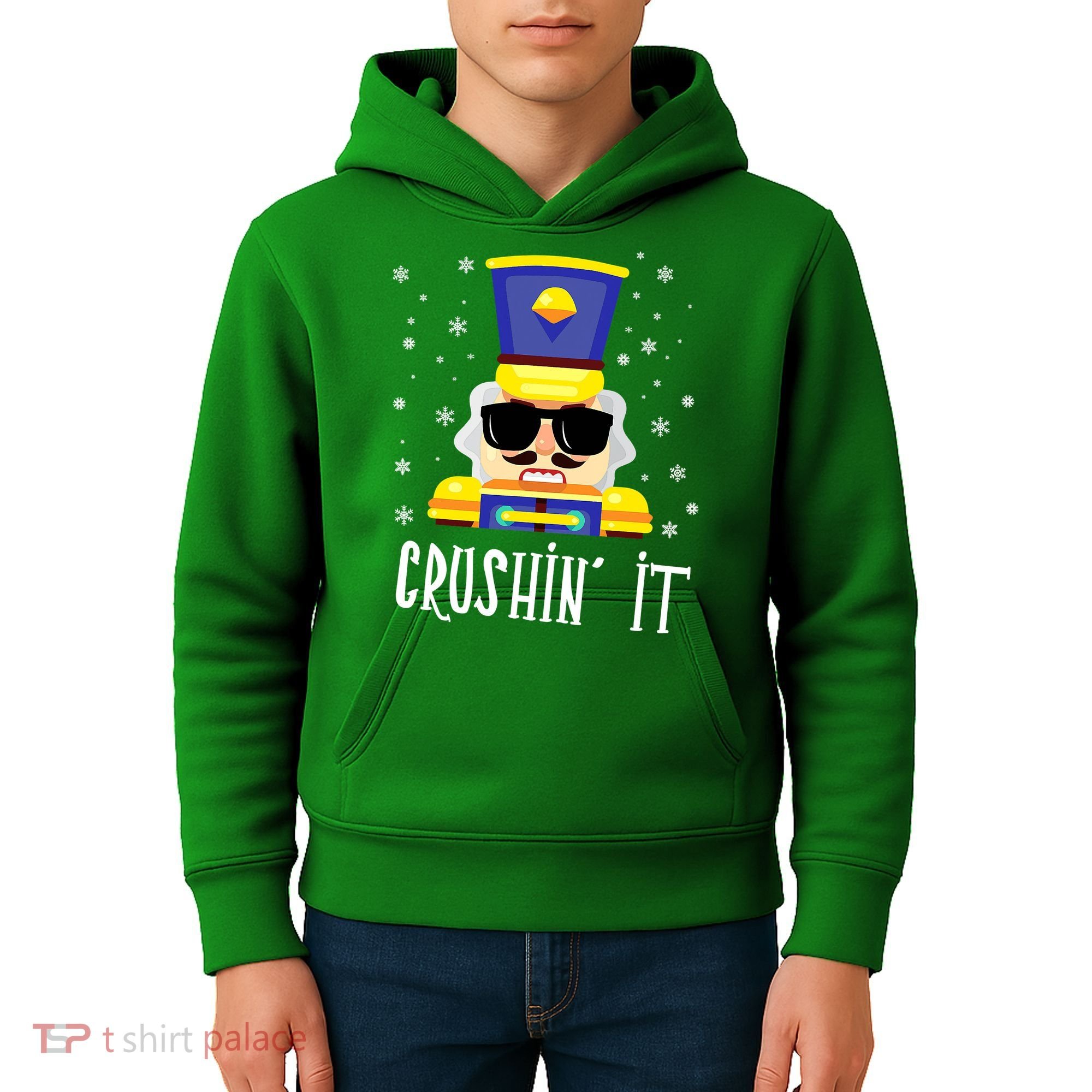 Nutcracker Crushin_ It Funny Christmas Nutcracker Xmas Kids Hoodie