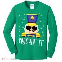 Nutcracker Crushin_ It Funny Christmas Nutcracker Xmas Kids Long Sleeve Shirt thumb 0