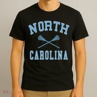 North Carolina Lacrosse Vintage Nc Lax Weathered T-Shirt thumb 3