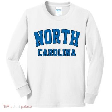 North Carolina Logo Kids Long Sleeve Shirt