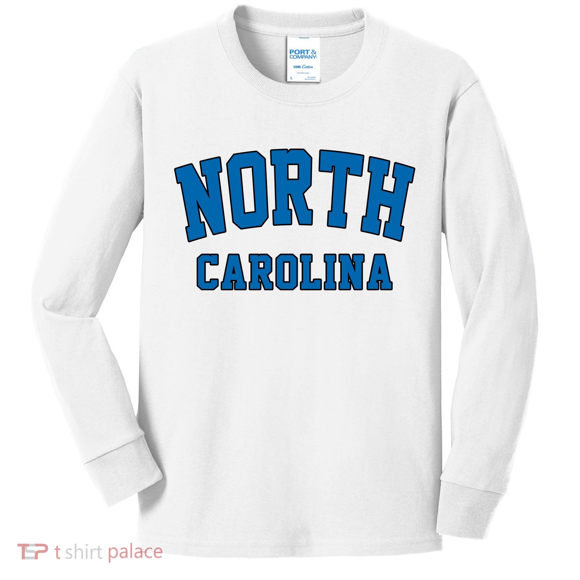 North Carolina Logo Kids Long Sleeve Shirt