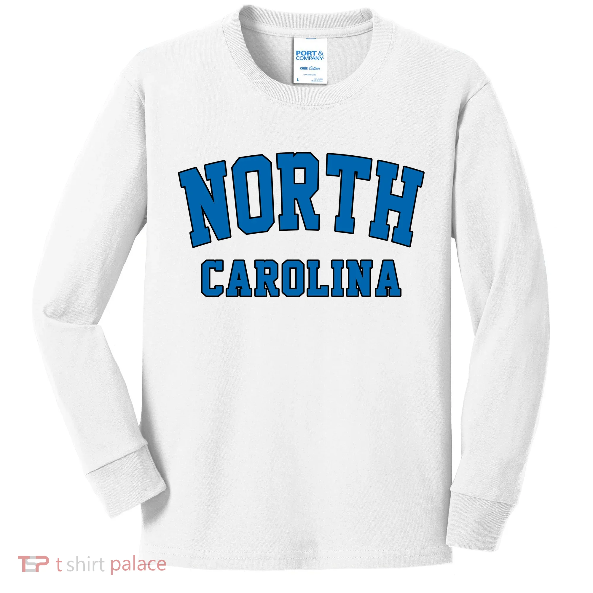 North Carolina Logo Kids Long Sleeve Shirt