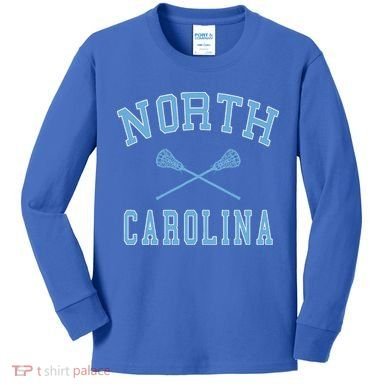 North Carolina Lacrosse Kids Long Sleeve Shirt