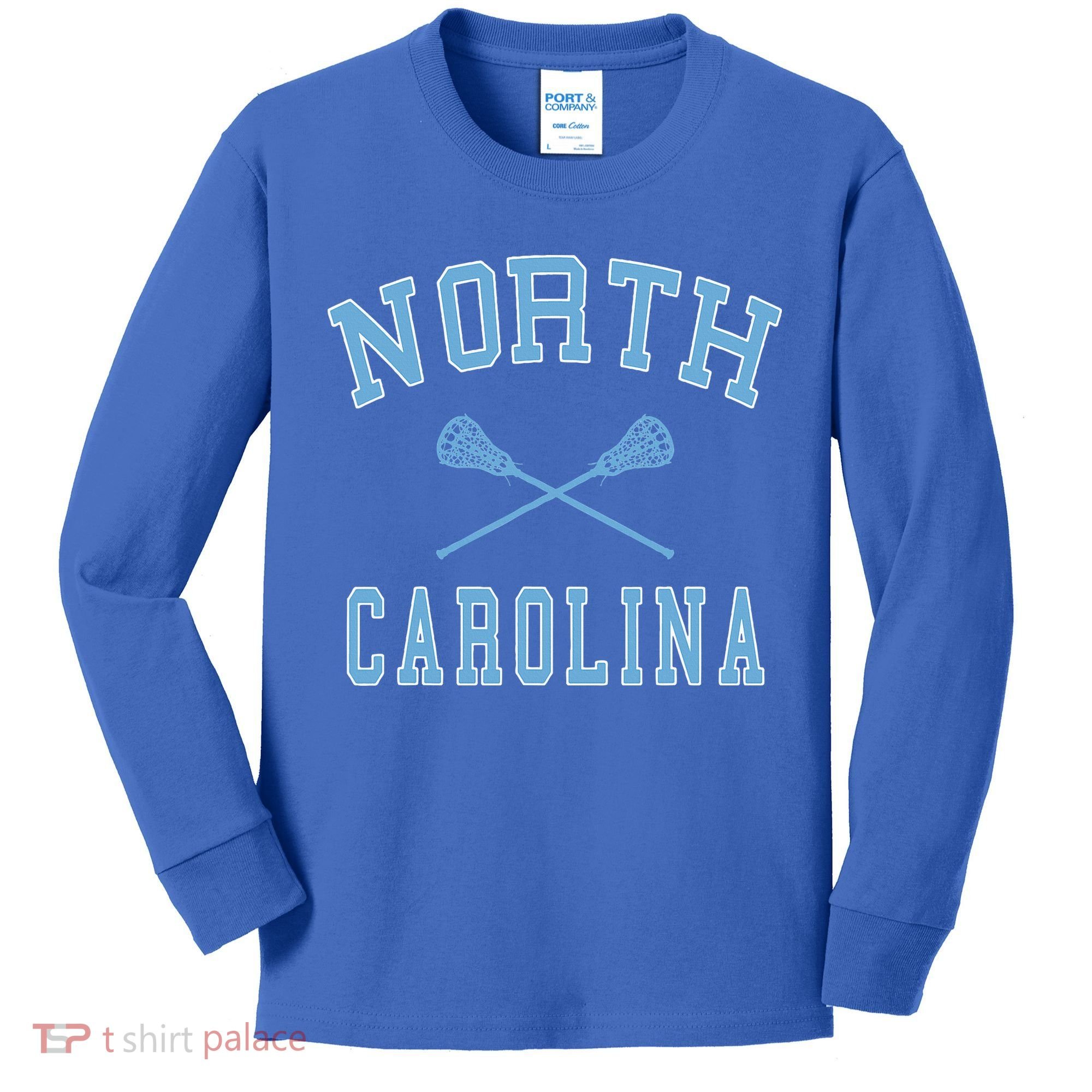 North Carolina Lacrosse Kids Long Sleeve Shirt