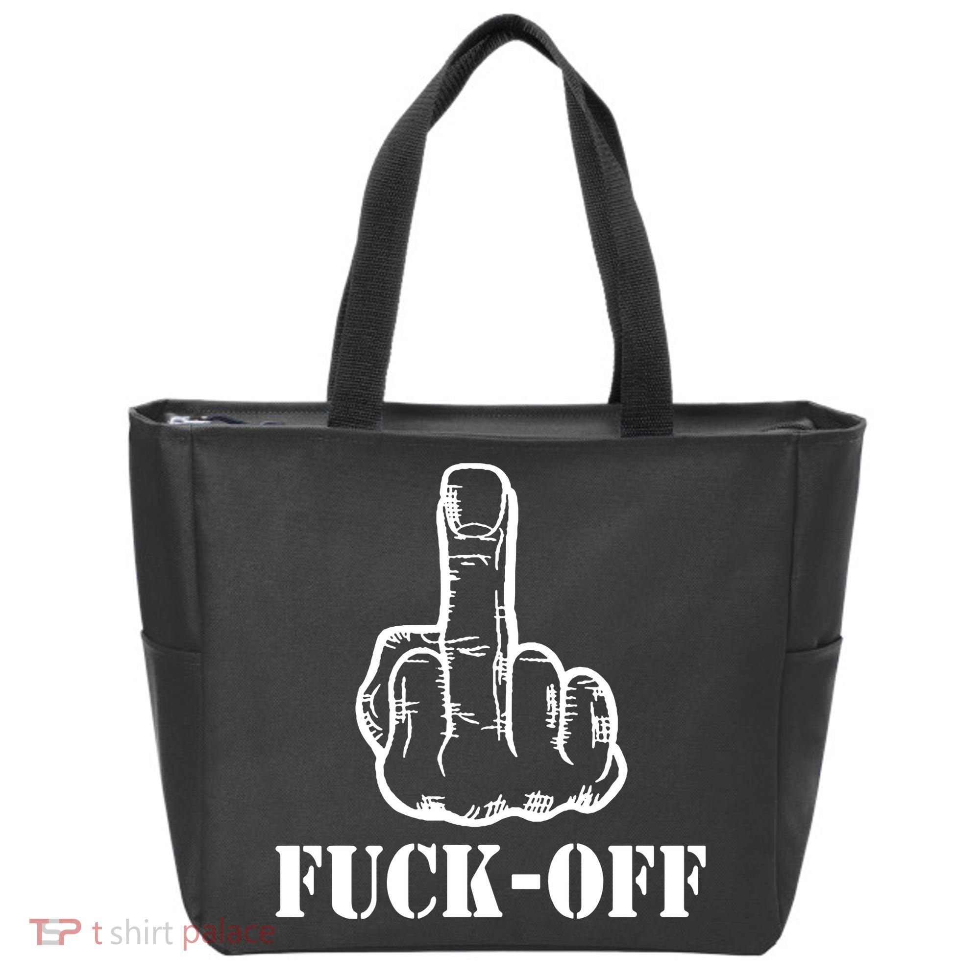Newst Creative Middle Finger Despise Fuckoff Tote Bag