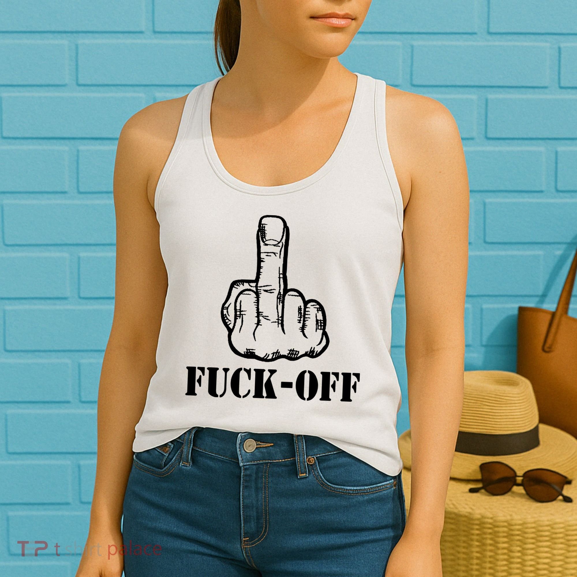 Newst Creative Middle Finger Despise Fuckoff Women's Tank Top
