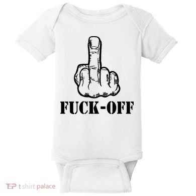 Newst Creative Middle Finger Despise Fuckoff Baby Bodysuit