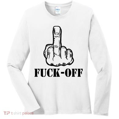 Newst Creative Middle Finger Despise Fuckoff Women's Long Sleeve Shirt