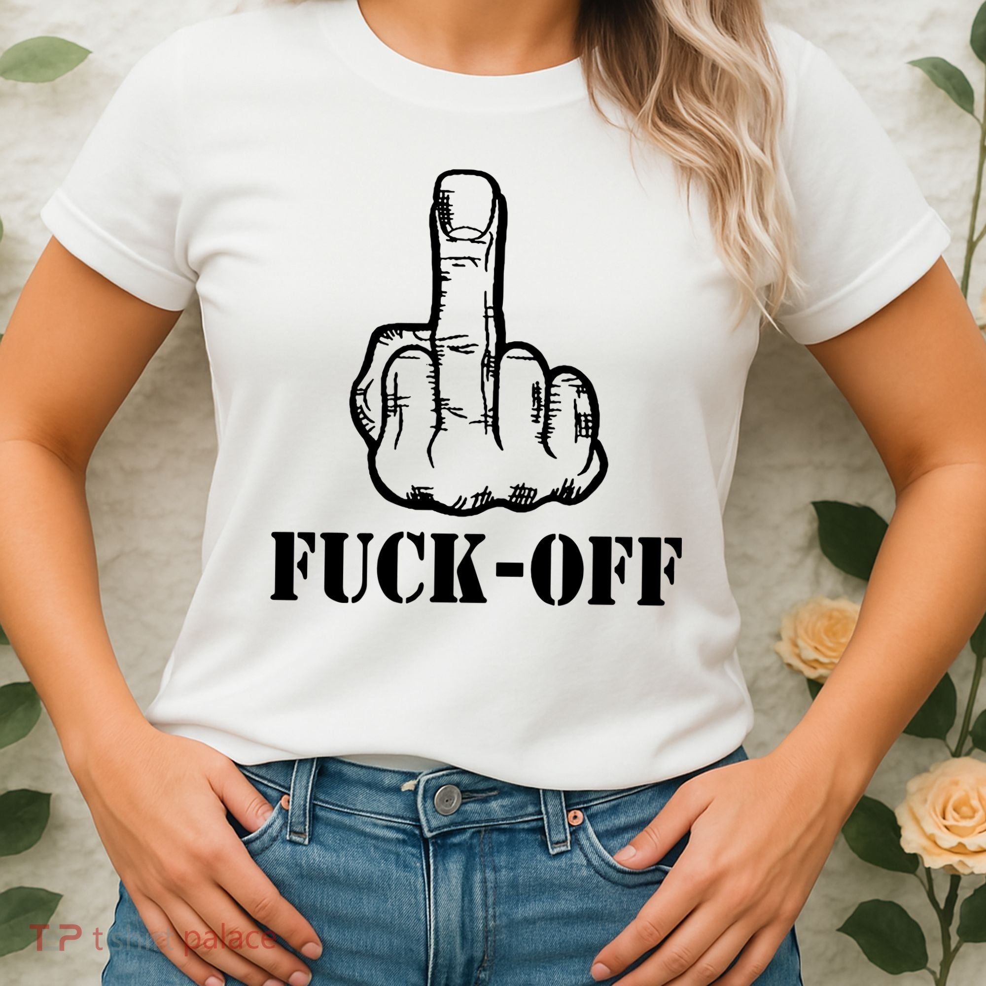 Newst Creative Middle Finger Despise Fuckoff Women's T-Shirt