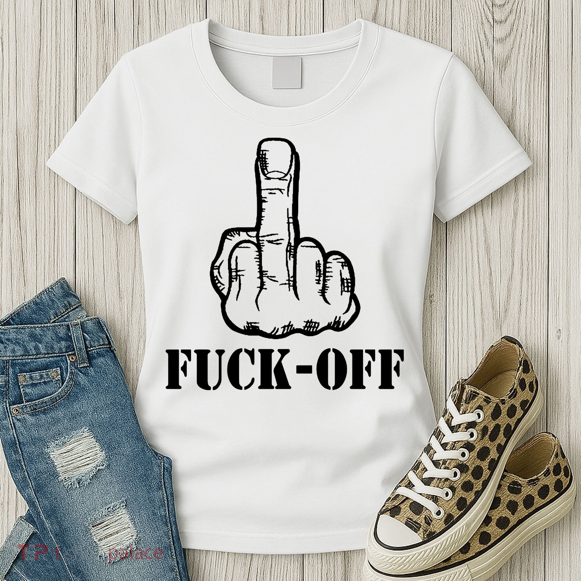 Newst Creative Middle Finger Despise Fuckoff Women's T-Shirt