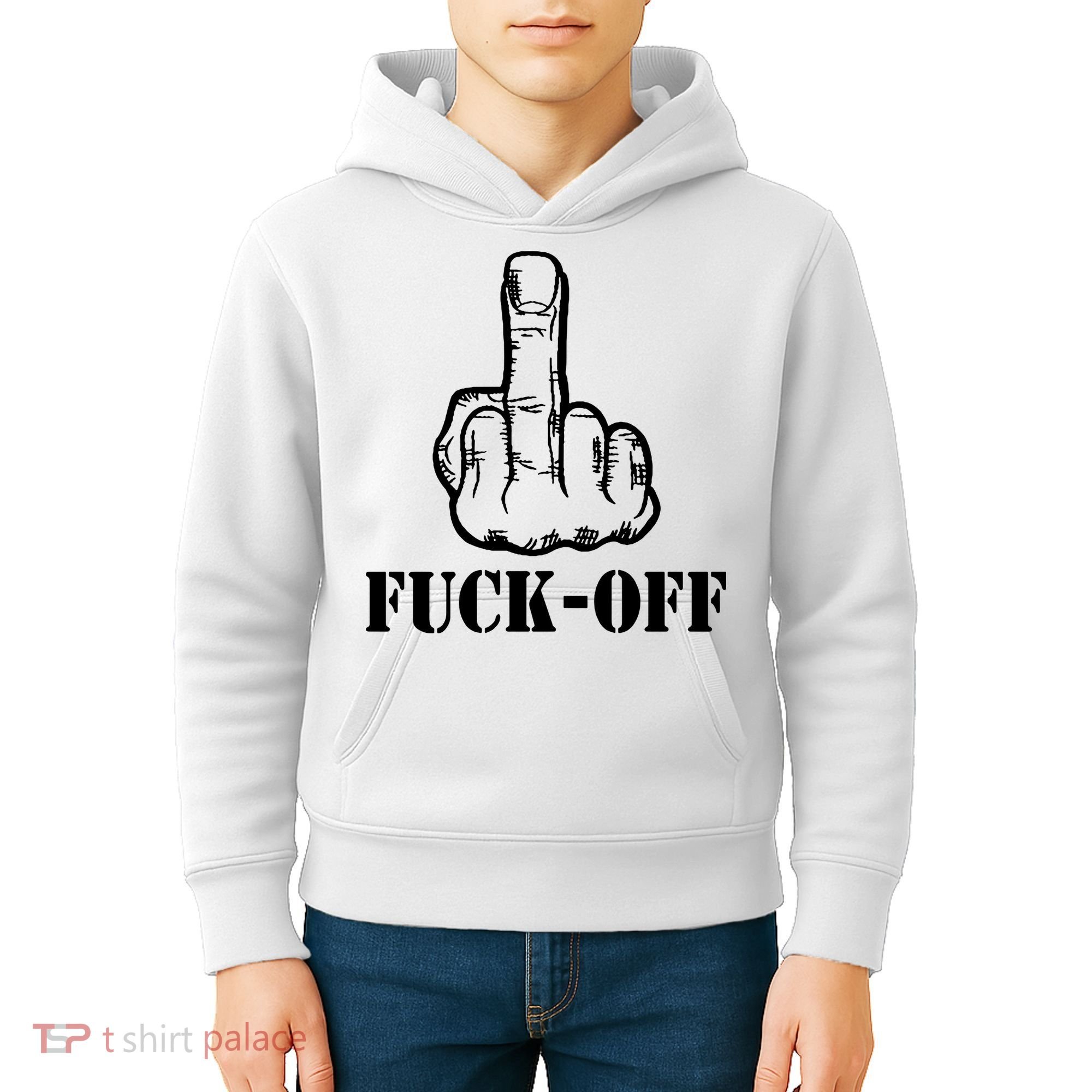 Newst Creative Middle Finger Despise Fuckoff Kids Hoodie