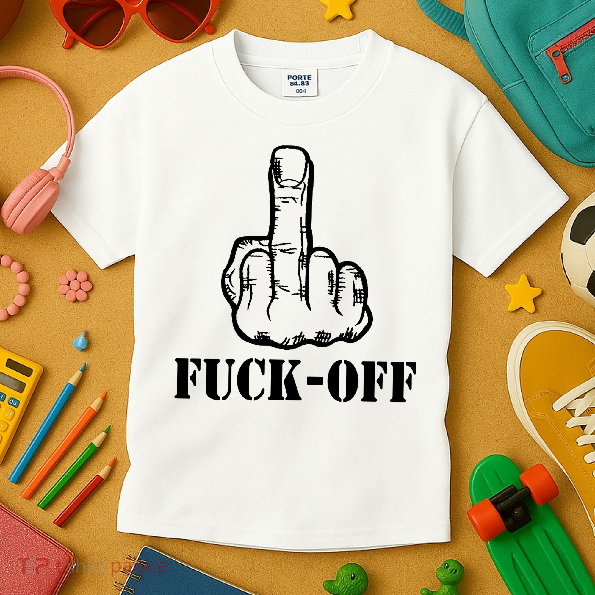Newst Creative Middle Finger Despise Fuckoff Kids T-Shirt