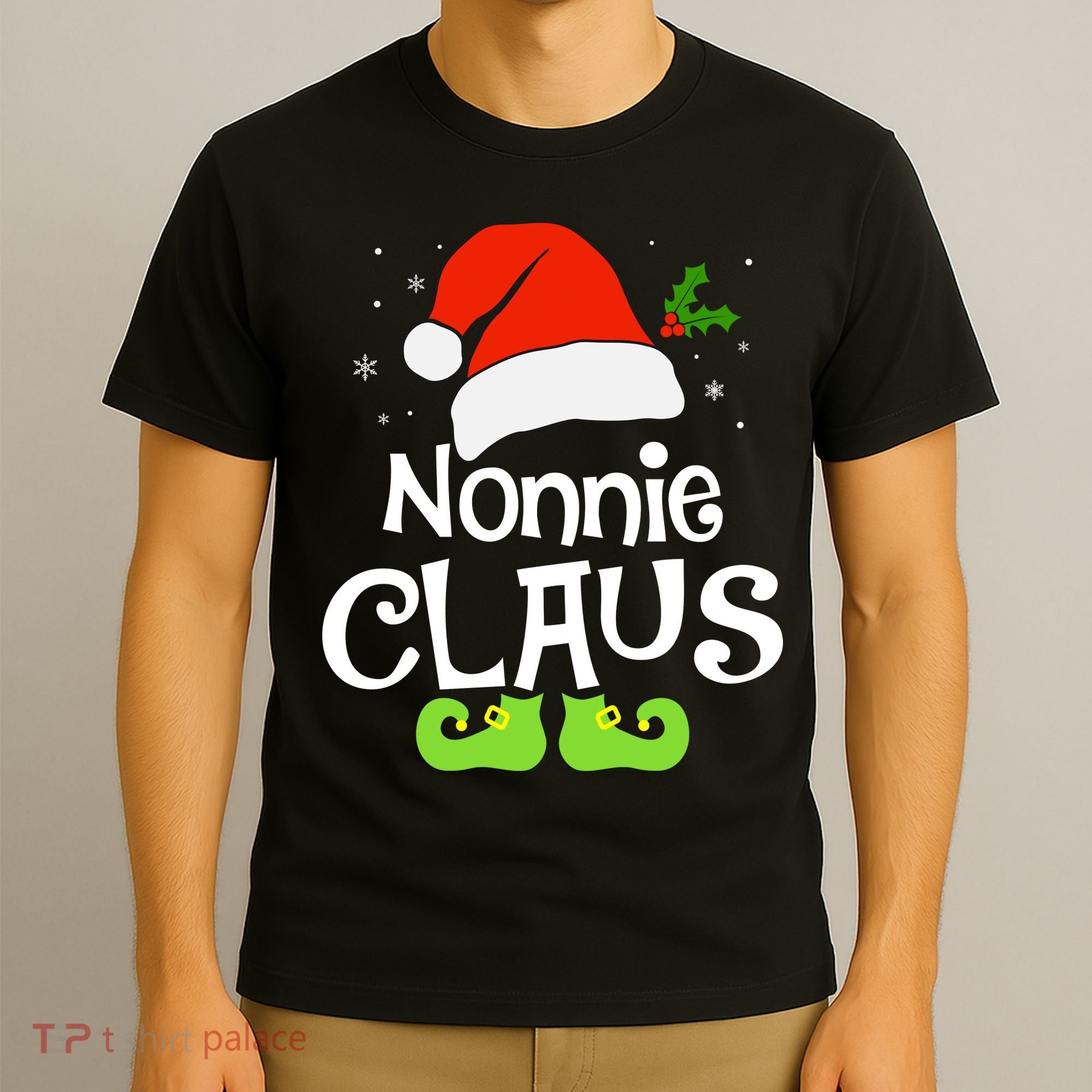 Nonnie Claus Matching Family Christmas 2022 Costume Santa T-Shirt