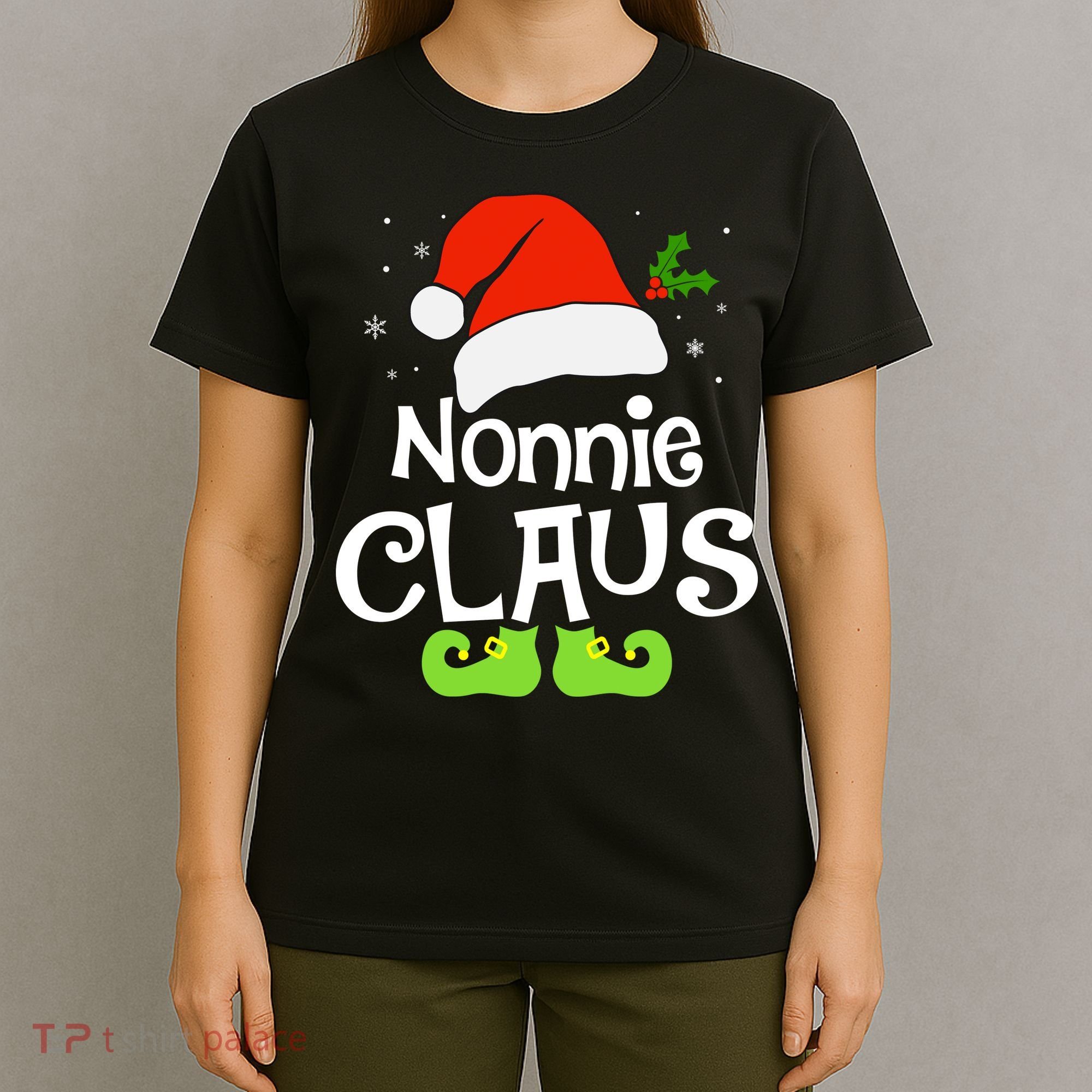 Nonnie Claus Matching Family Christmas 2022 Costume Santa T-Shirt