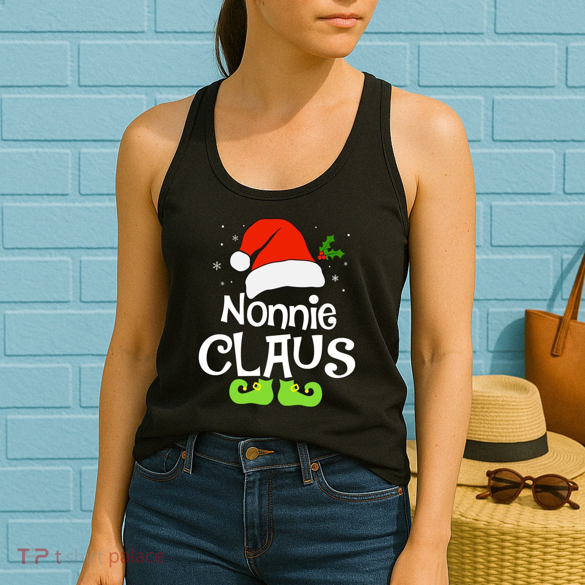 Nonnie Claus Matching Family Christmas 2022 Costume Santa Women's Tank Top