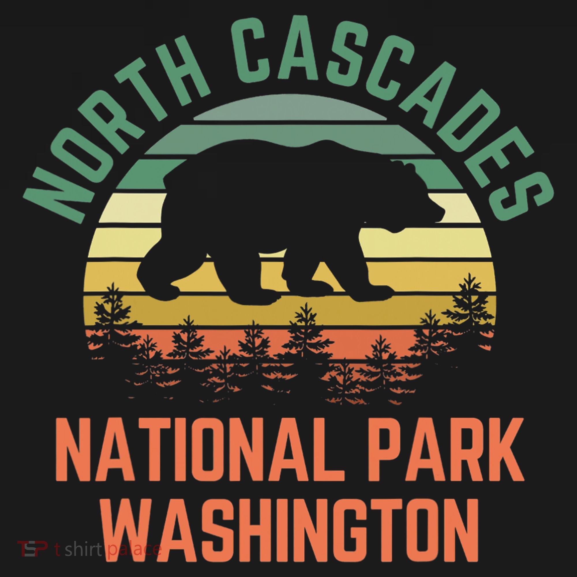 North Cascades National Park Washington Bear Hiking Retro Toddler Hoodie