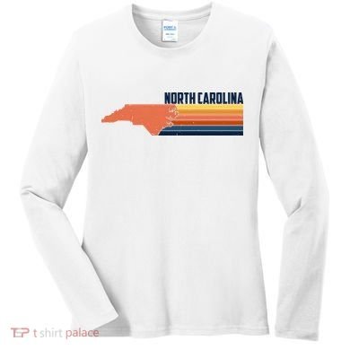 Retro Vintage North Carolina Women's Long Sleeve Shirt