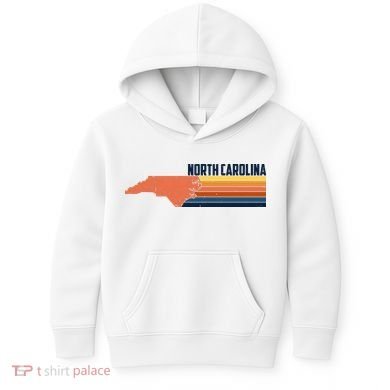 Retro Vintage North Carolina Kids Hoodie