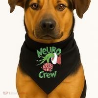 Neuro Crew Nurse Christmas USA-Made Doggie Bandana thumb 1